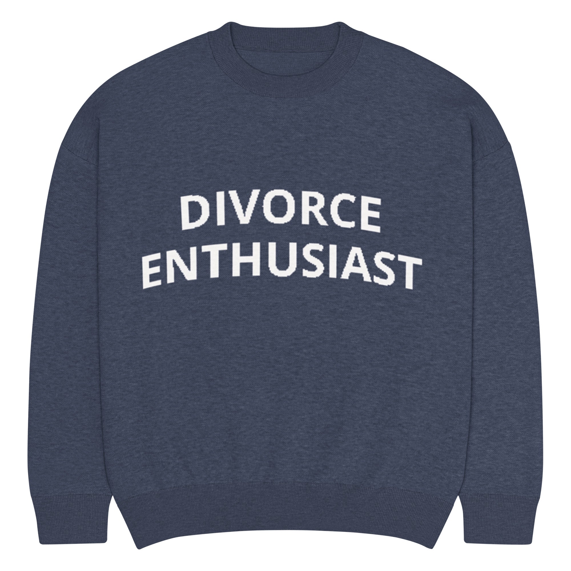 Relaxed fit knitted crew neck sweater