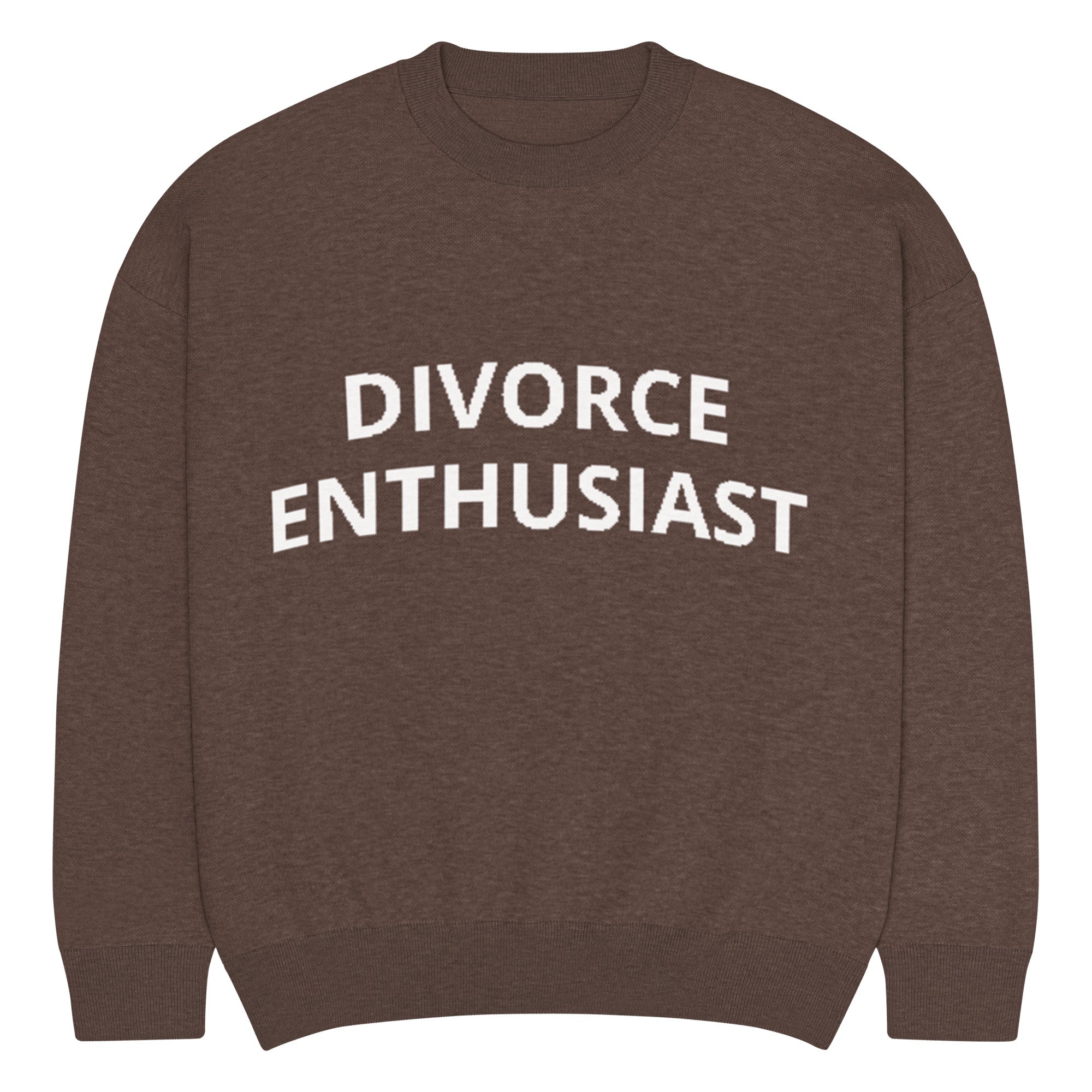 Relaxed fit knitted crew neck sweater