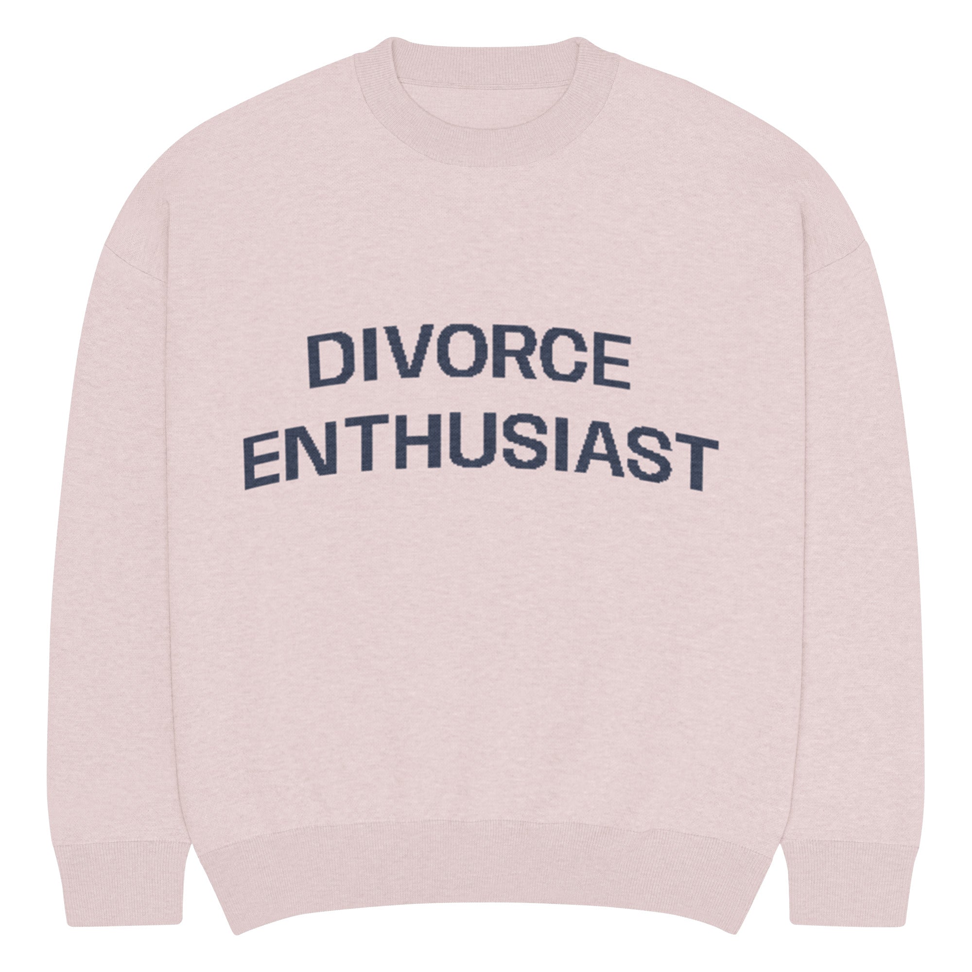 Relaxed fit knitted crew neck sweater